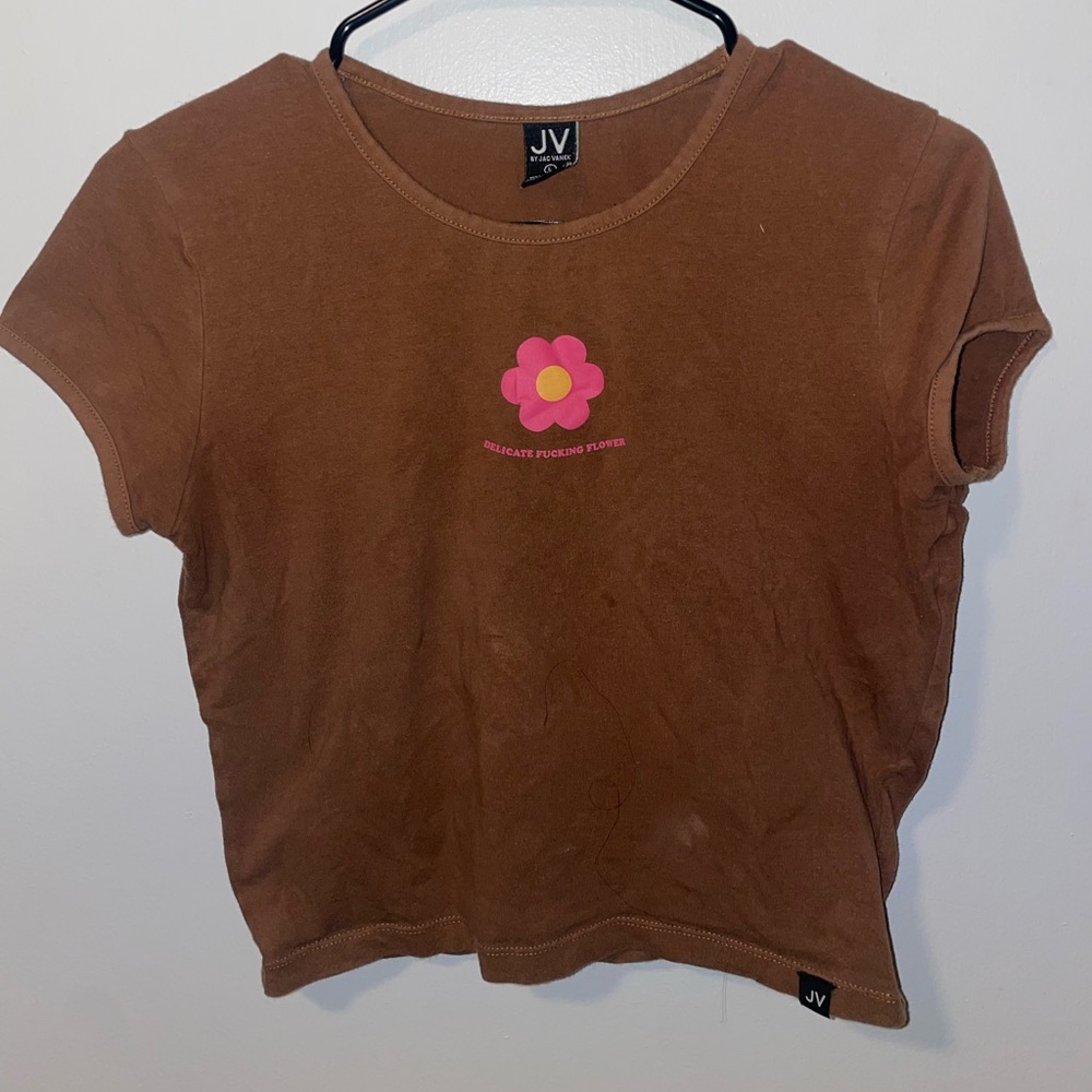 Delicate Fucking Flower Crop Top